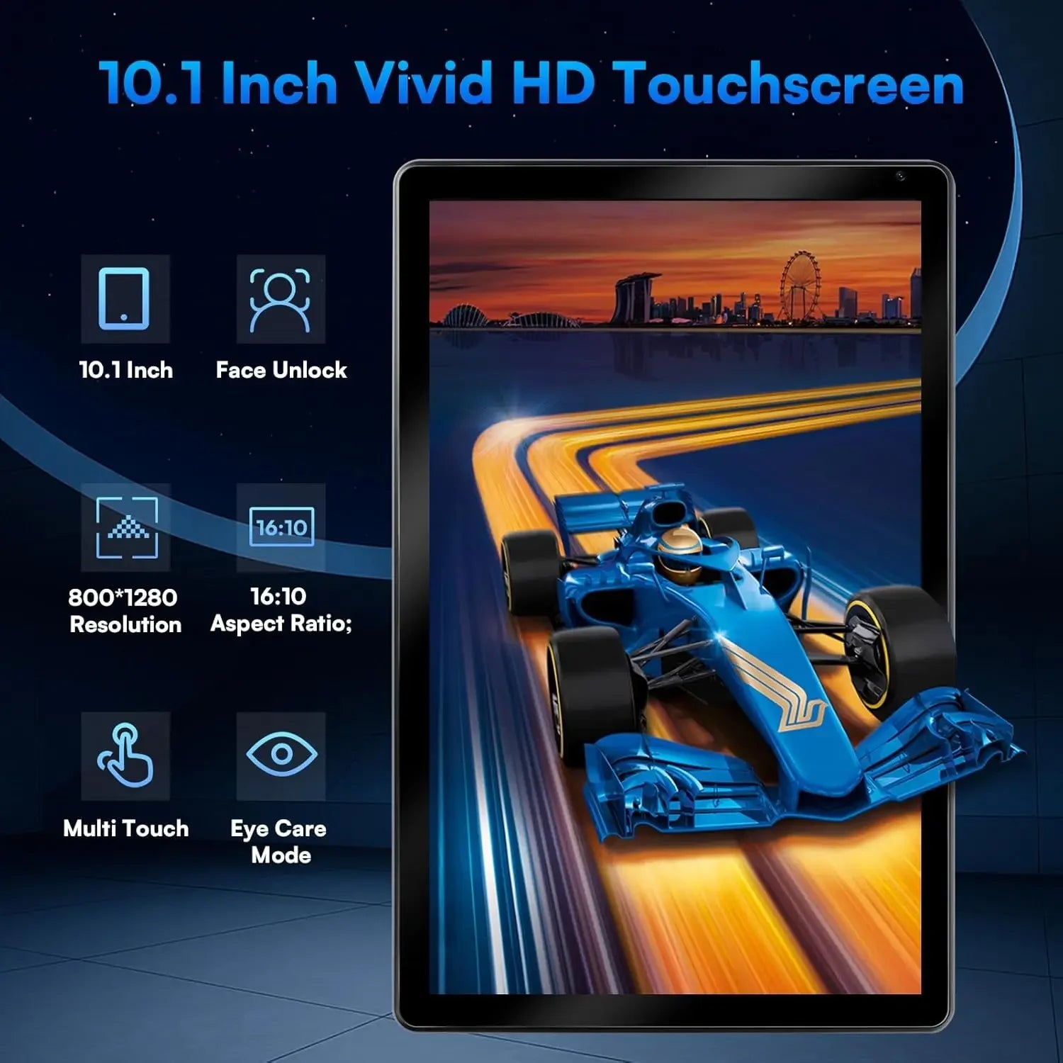 URAO Tablette 10 Pouces Android 15, Octa-Core, 24Go RAM + 128Go ROM, WiFi 6, Clavier Souris Inclus