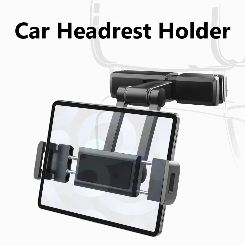 Support Tablette/Téléphone Pliable pour Appuie-tête de Voiture – Compatible iPad, iPhone, Xiaomi