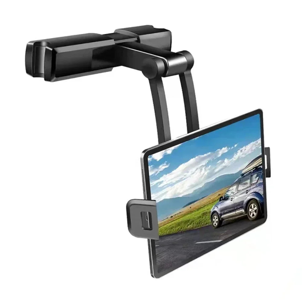 Support Tablette/Téléphone Pliable pour Appuie-tête de Voiture – Compatible iPad, iPhone, Xiaomi