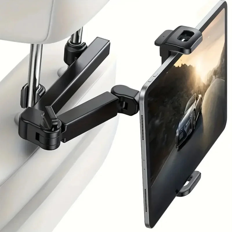 Support Télescopique Universel pour Appuie-tête de Voiture – Tablette/Téléphone 5-13 Pouces