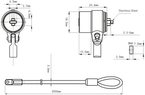 Câble Antivol Universel 2m – Ordinateur Portable, Tablette, iPad, Téléphone